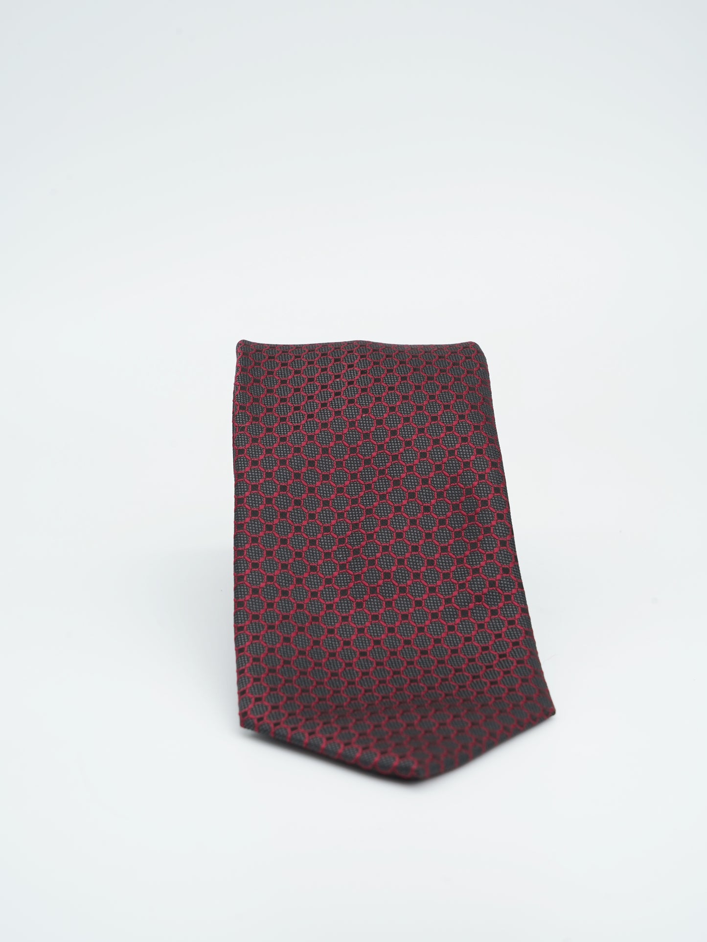 Corbata Vino Tinto Tejido Jacquard Colección Clásica