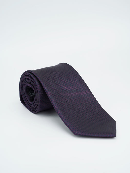 Corbata Púrpura Tejido Jacquard Colección Clásica
