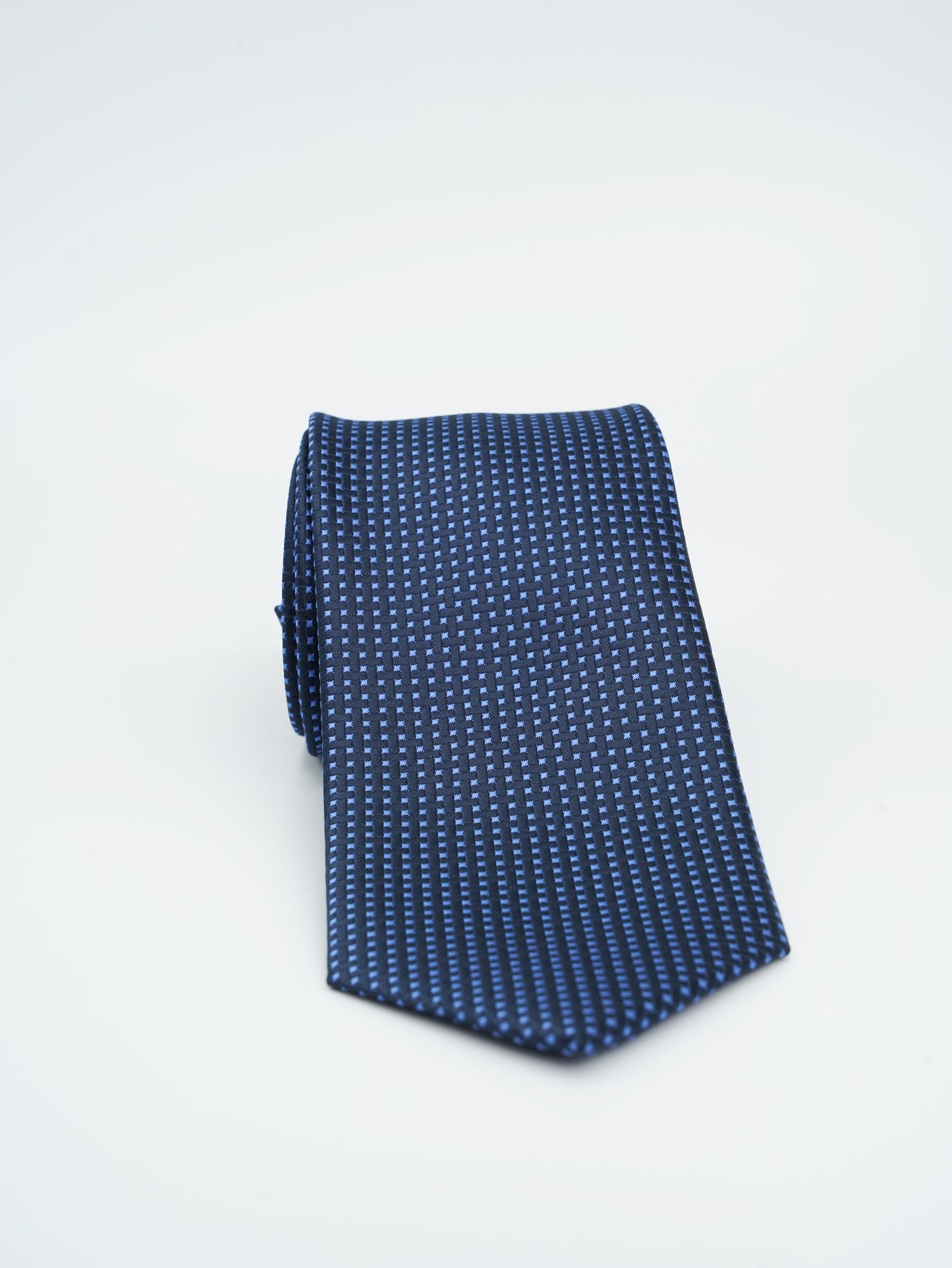Corbata Azul Oscura Tejido Jacquard Colección Clásica