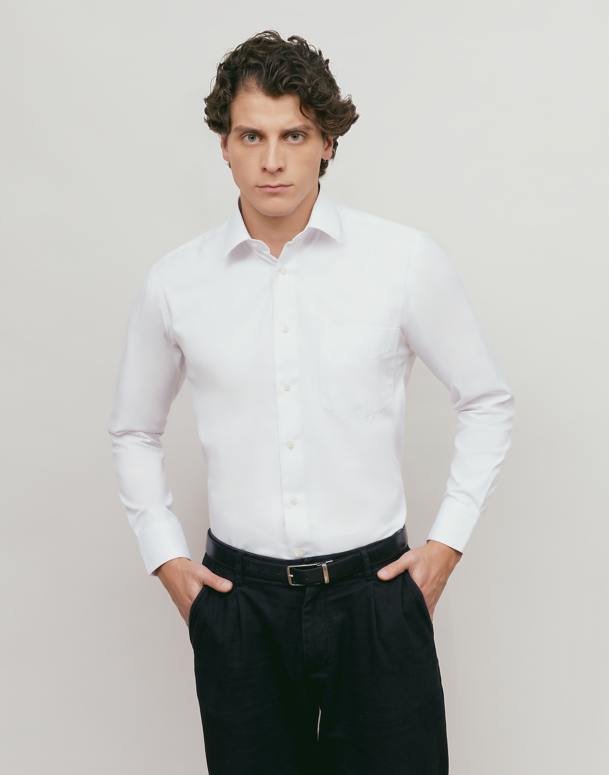 Camisas slim fit blancas sales