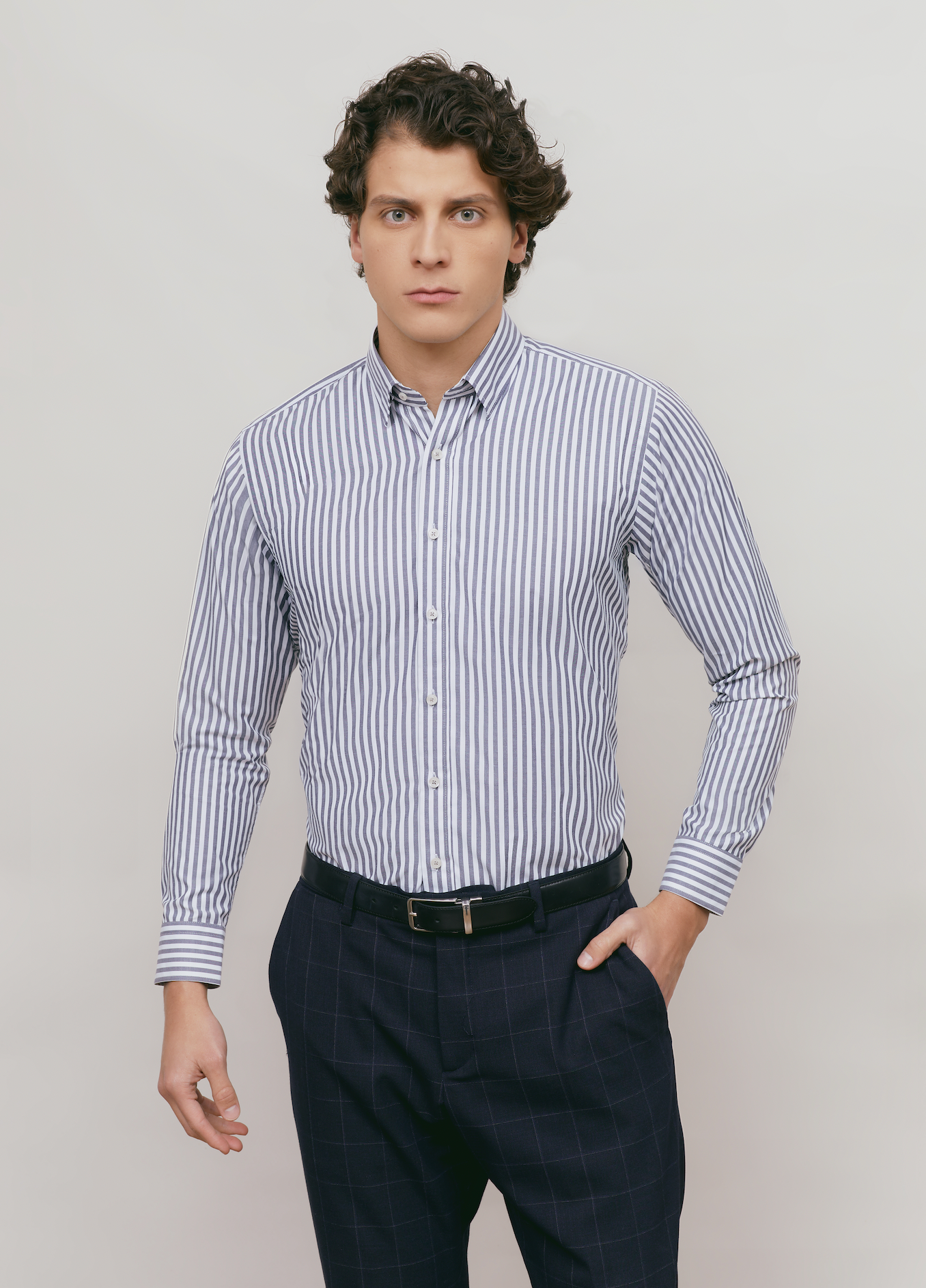 Camisa City Casual Regular Fit Gris