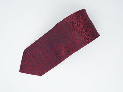 Corbata Vino Tinto Tejido Jacquard Colección Clásica