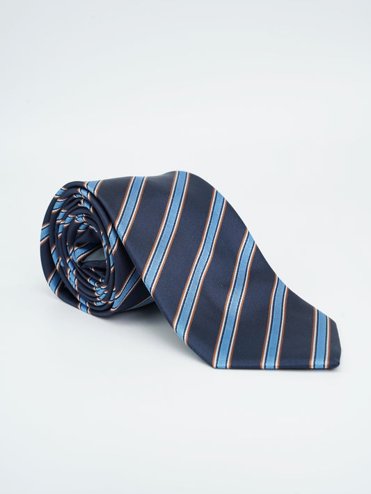 Dark Blue Jacquard Woven Tie Classic Collection