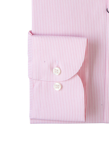 Camisa Business Regular Fit Rosa Rayas