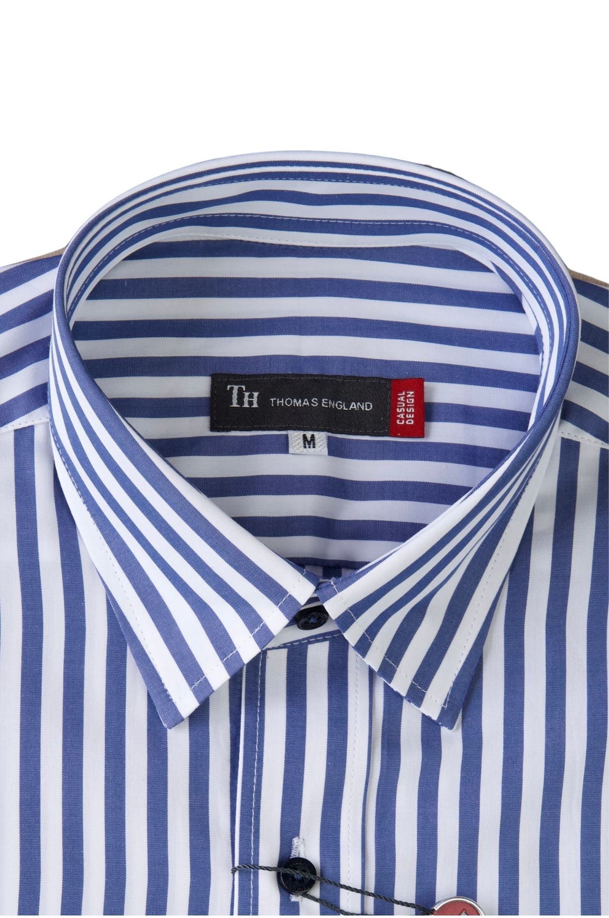 Camisa City Casual Slim Fit Azul Rayas