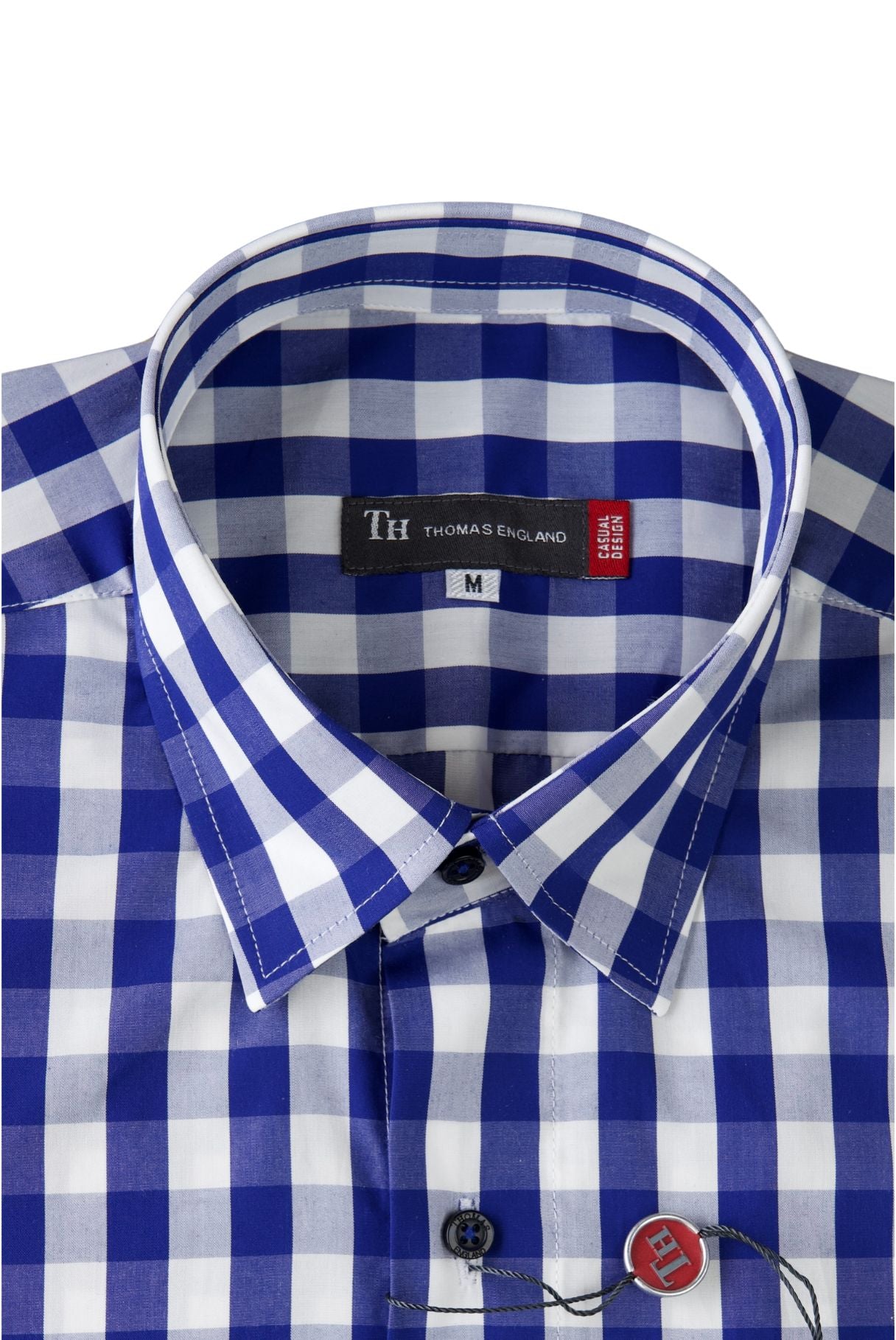 Camisa City Casual Regular Fit Azul Cuadros