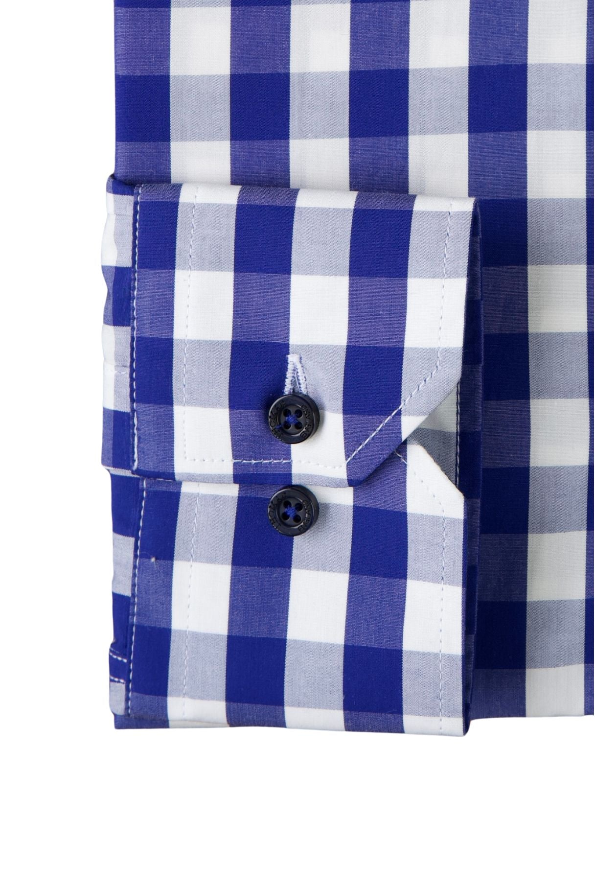 Camisa City Casual Regular Fit Azul Cuadros
