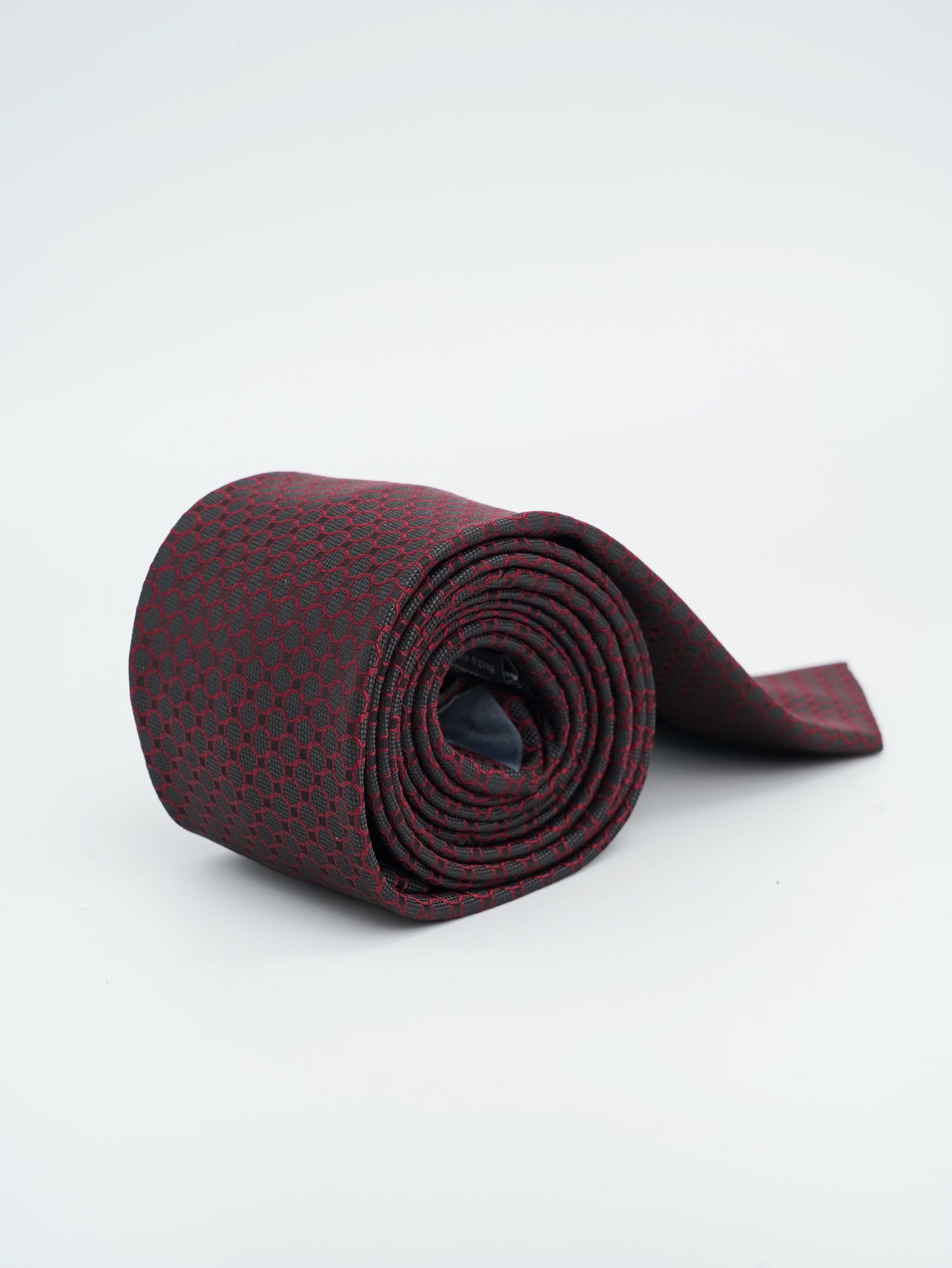 Corbata Vino Tinto Tejido Jacquard Colección Clásica