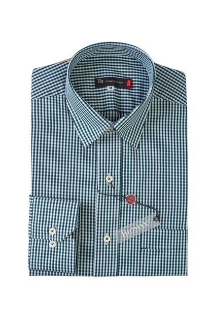 Camisa City Casual Regular Fit Verde Cuadros