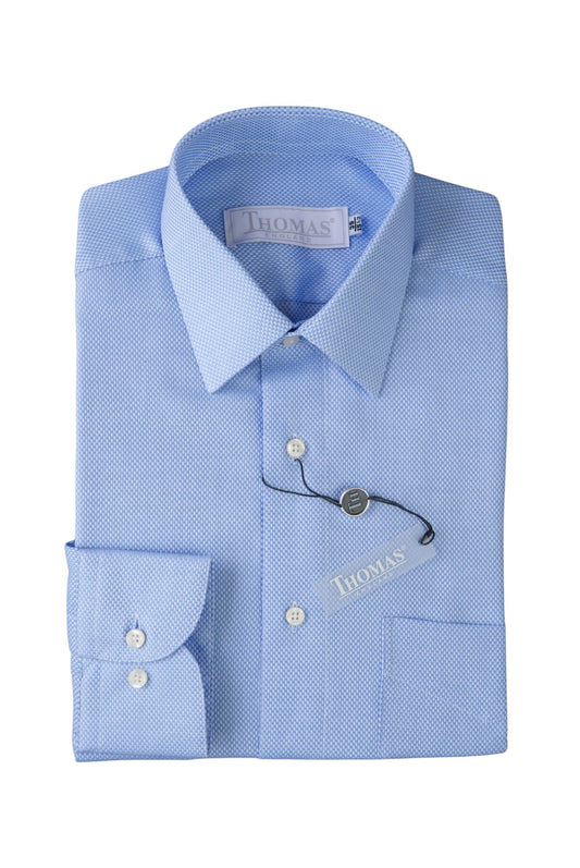 Camisa Business Regular Fit Azul Textura