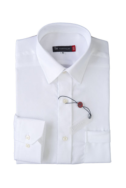 Camisa City Casual Regular Fit Blanca Textura