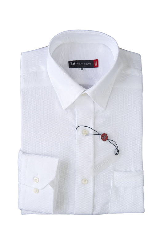 Camisa City Casual Slim Fit Blanca Textura