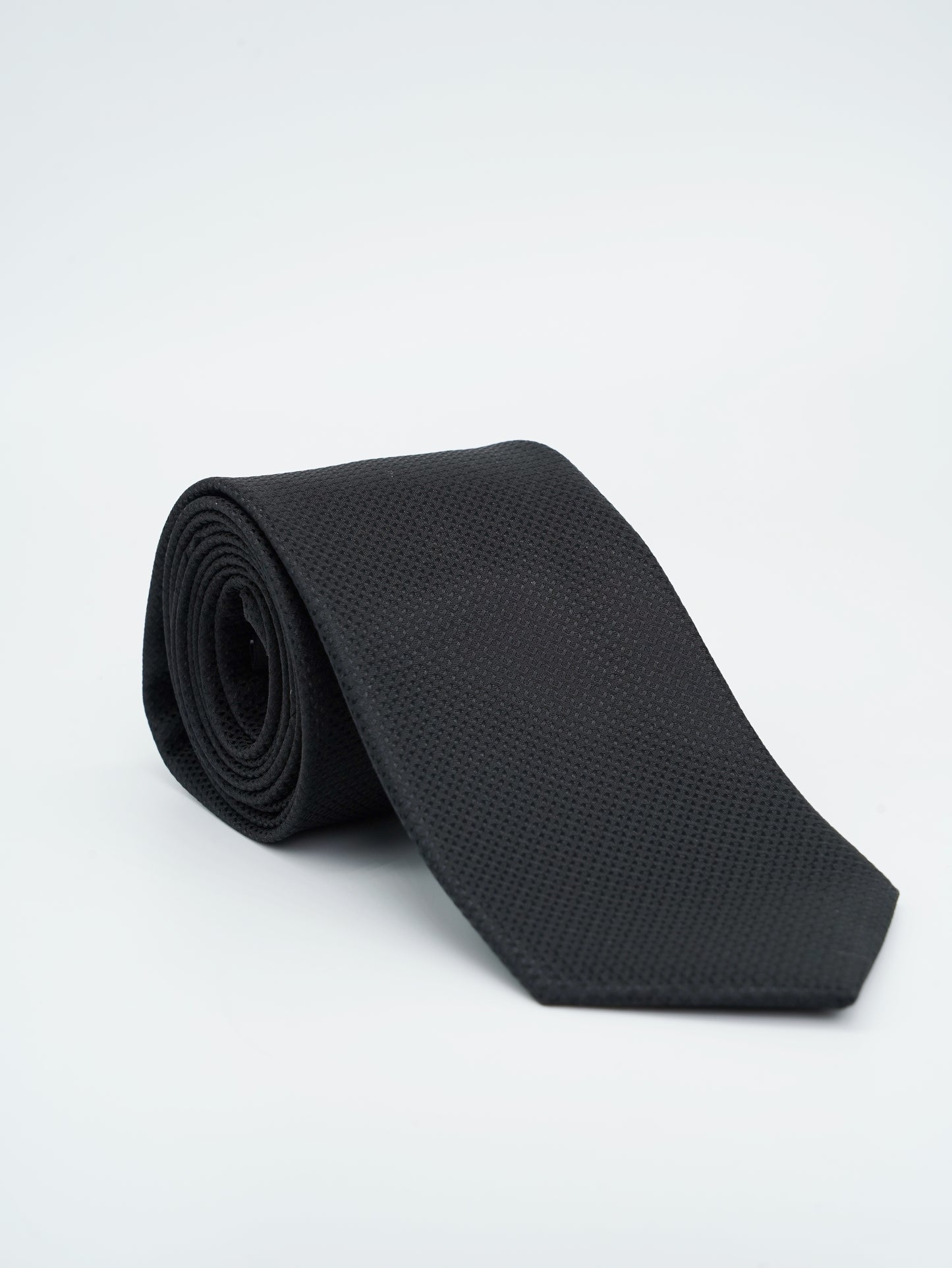 Corbata Negra Tejido Jacquard Colección Clásica