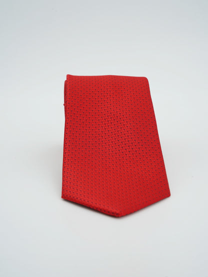 Corbata Roja Tejido Jacquard Colección Clásica