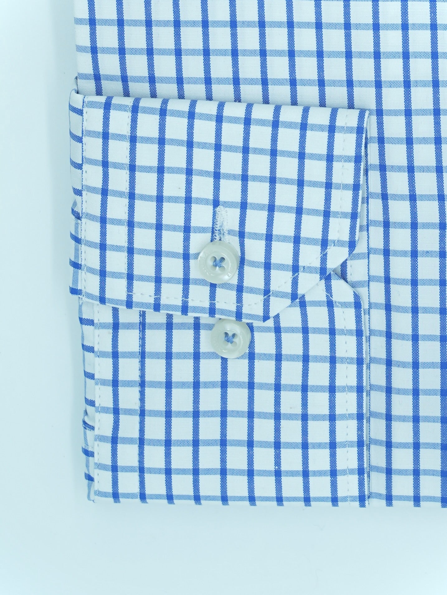 Camisa City Casual Regular Fit Azul Cuadros