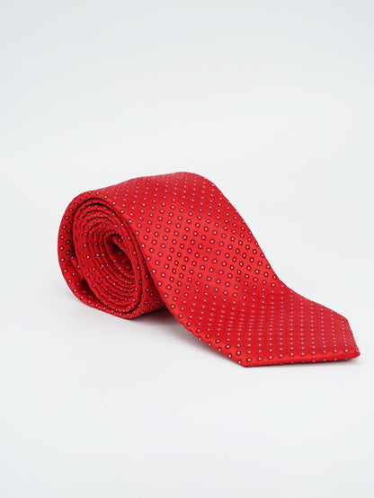 Corbata Roja Tejido Jacquard Colección Clásica