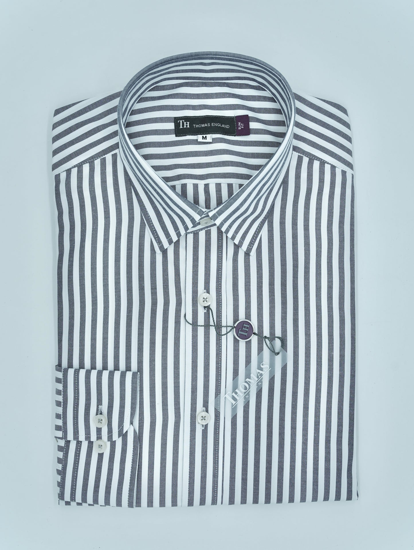Camisa City Casual Regular Fit Gris Rayas