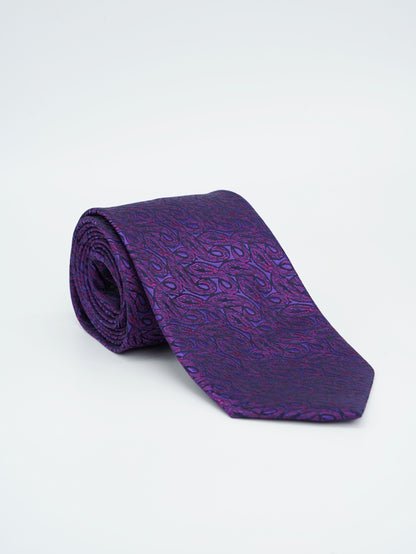 Corbata Púrpura Tejido Jacquard Colección Clásica