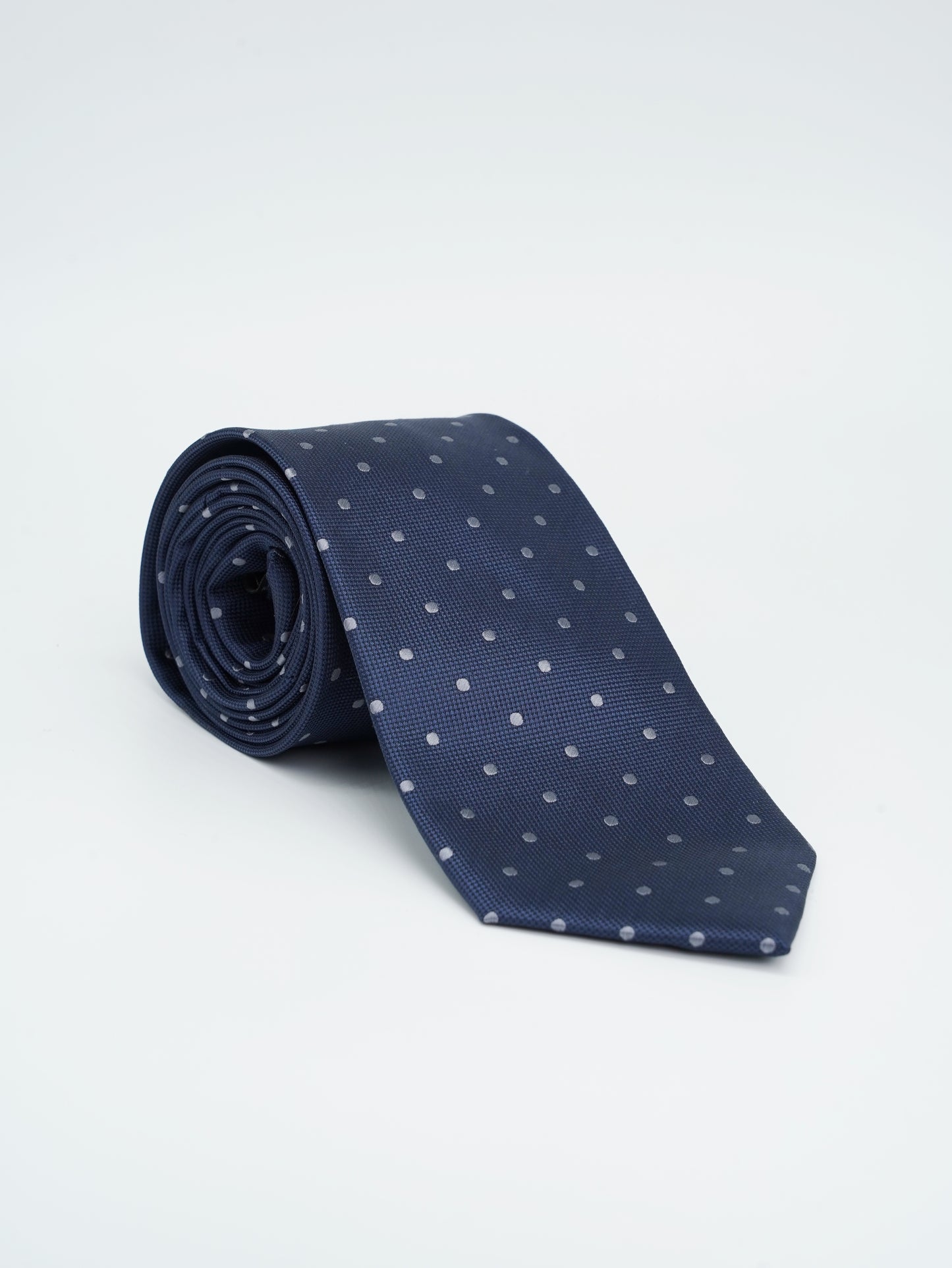 Corbata Azul Oscura Tejido Jacquard Colección Clásica