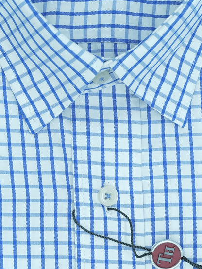 Camisa City Casual Regular Fit Azul Cuadros