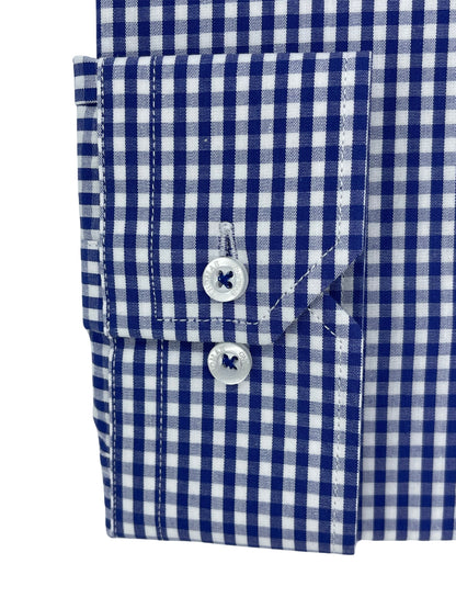 Camisa City Casual Regular Fit Azul Cuadros