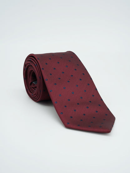 Corbata Vino Tinto Tejido Jacquard Colección Clásica