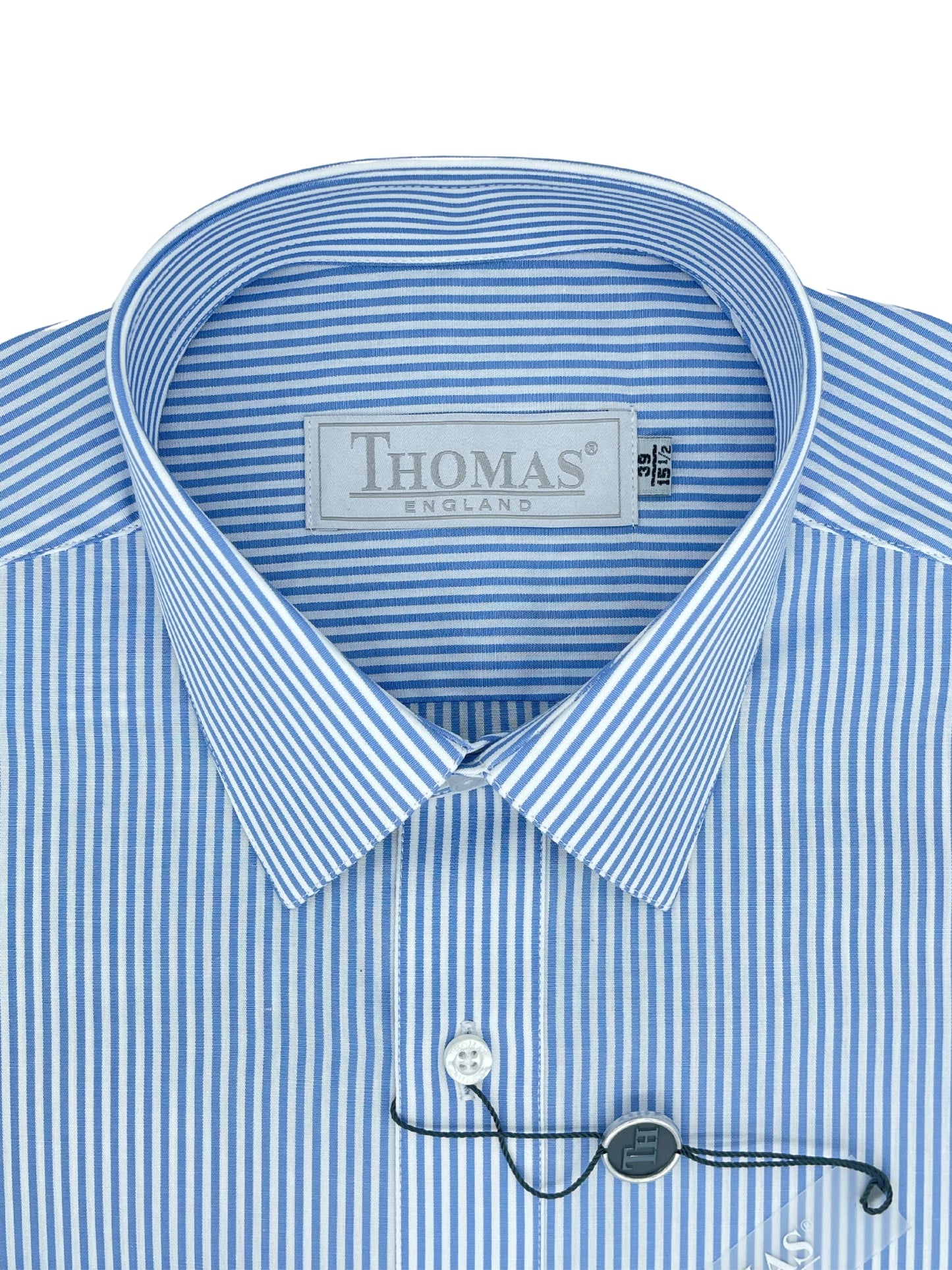 Camisa Business Slim Fit Azul Rayas