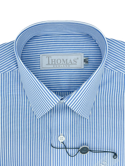 Camisa Business Slim Fit Azul Rayas