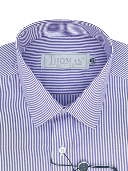 Camisa Business Slim Fit Lila Rayas