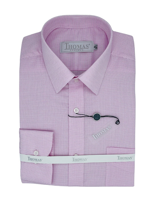Camisa Business Slim Fit Rosa Textura