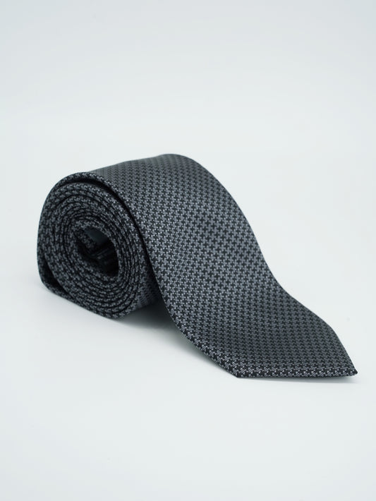 Corbata Gris Tejido Jacquard Colección Clásica