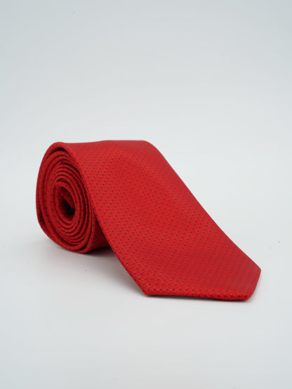 Corbata Roja Tejido Jacquard Colección Clásica