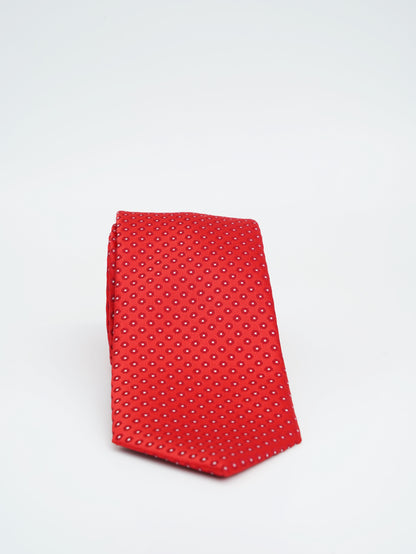 Corbata Roja Tejido Jacquard Colección Clásica