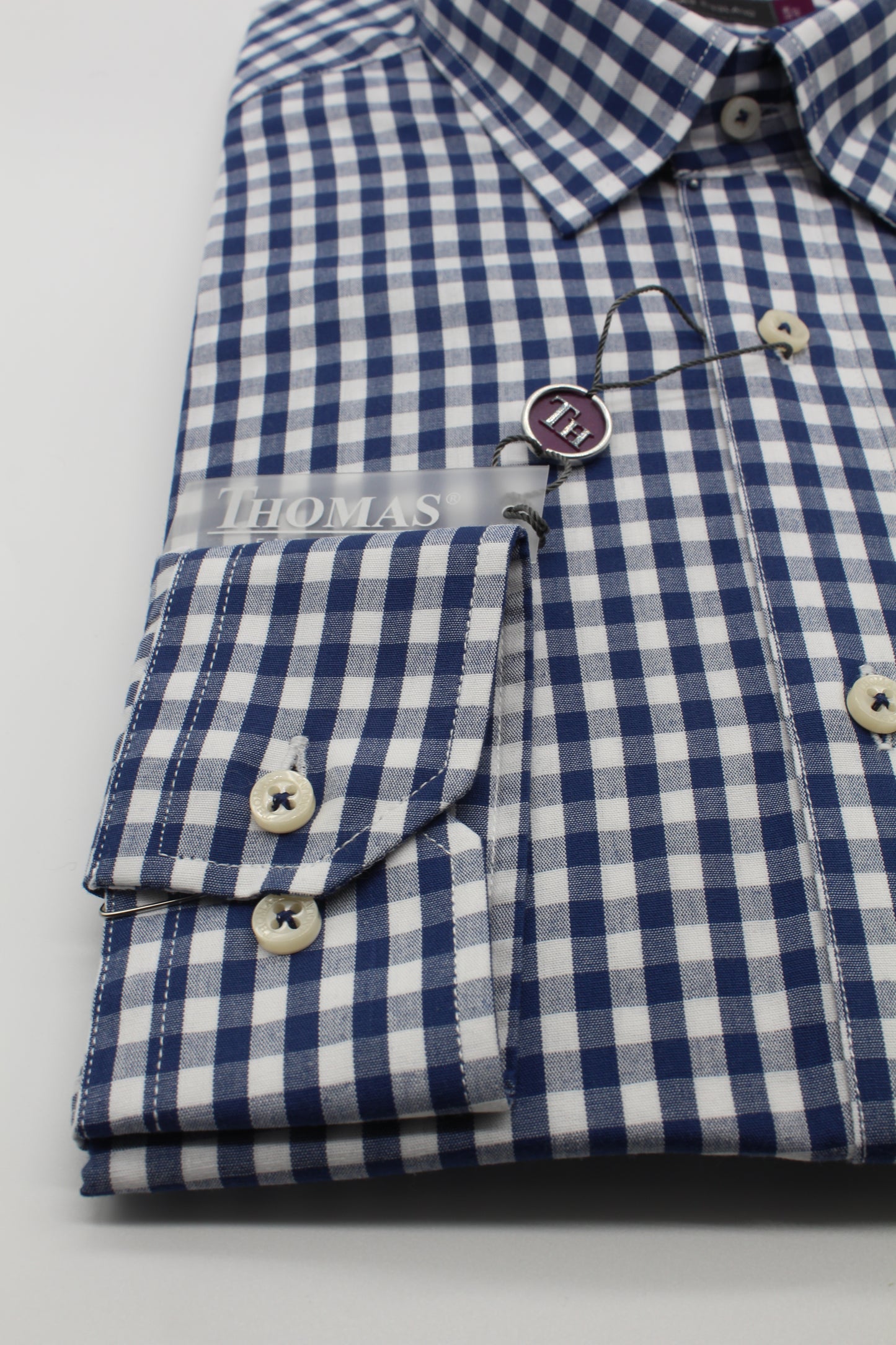 Camisa City Casual Regular Fit Azul Cuadros