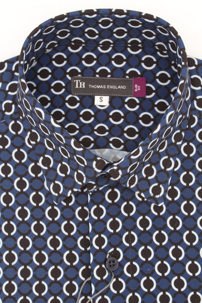 Camisa Trend Regular Fit Azul Patrón