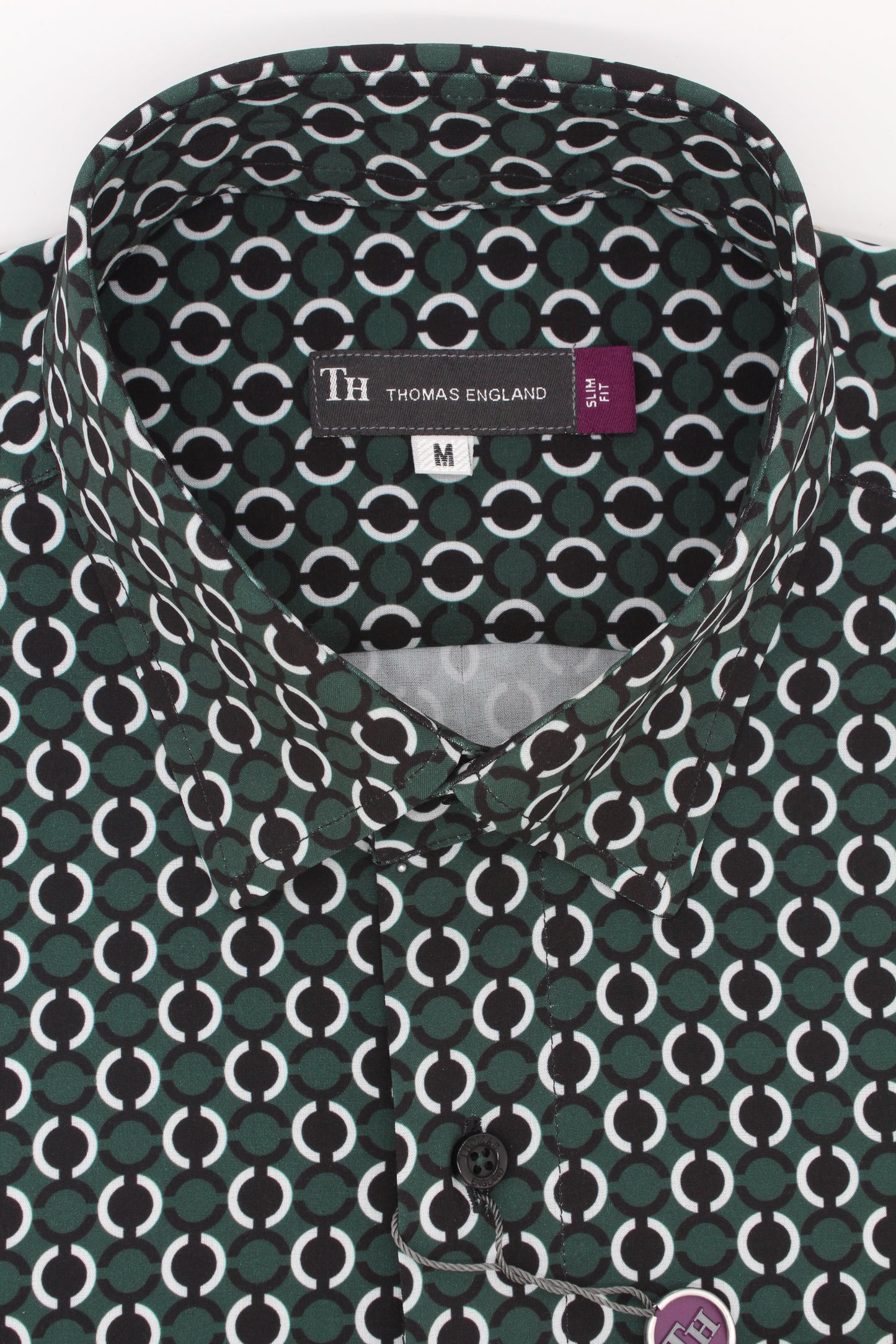 Camisa Trend Regular Fit Verde Patrón