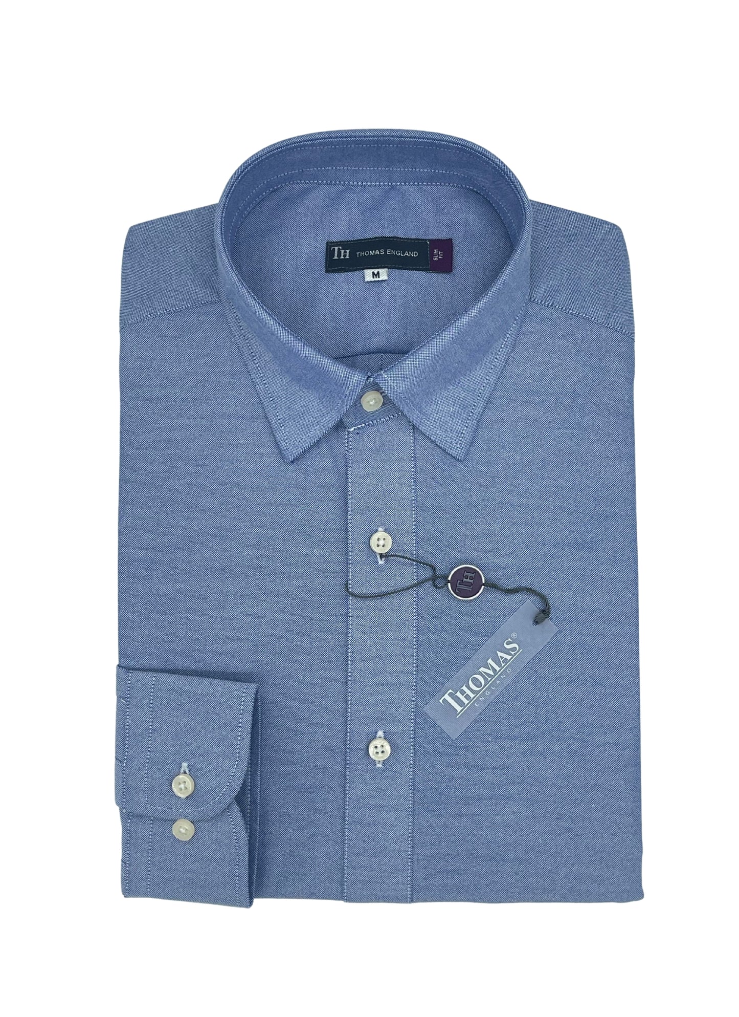 Camisa City Casual Slim Fit Azul Textura