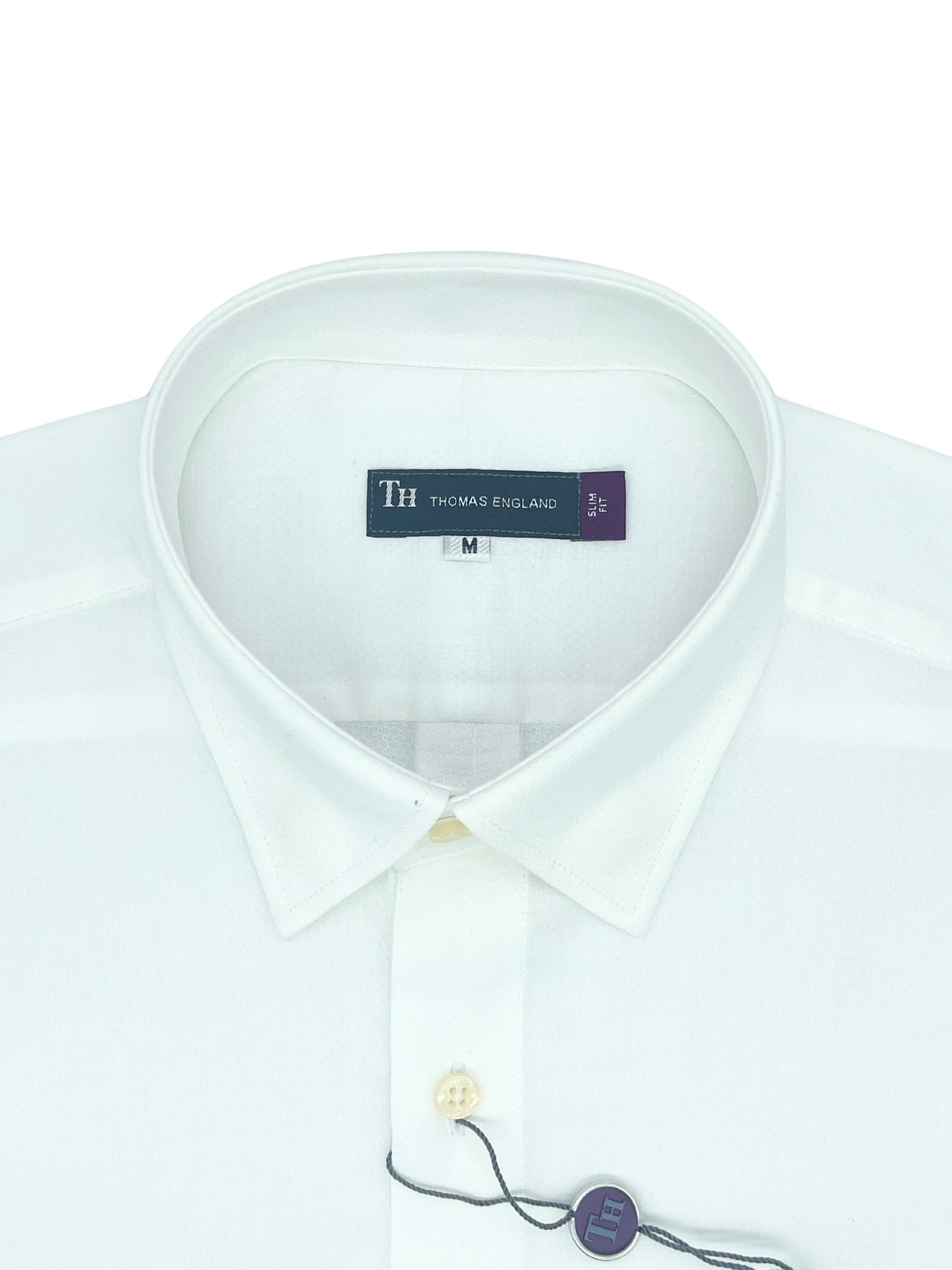 Camisa City Casual Slim Fit Blanca Textura