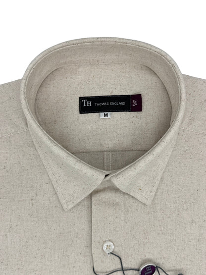 Camisa City Casual Regular Fit Arena Textura Lino