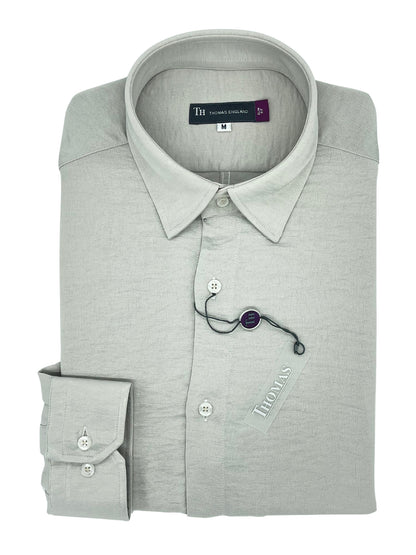 Camisa City Casual Slim Fit Arena Grisáceo Textil Fluido