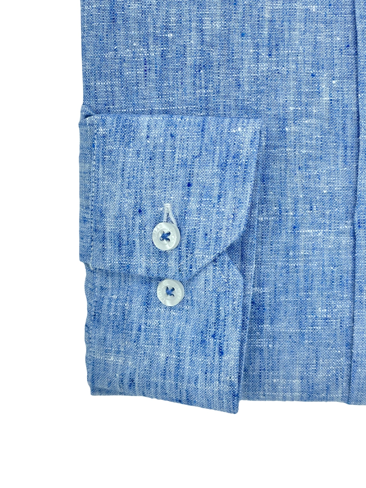Camisa City Casual Regular Fit Azul Textura Lino