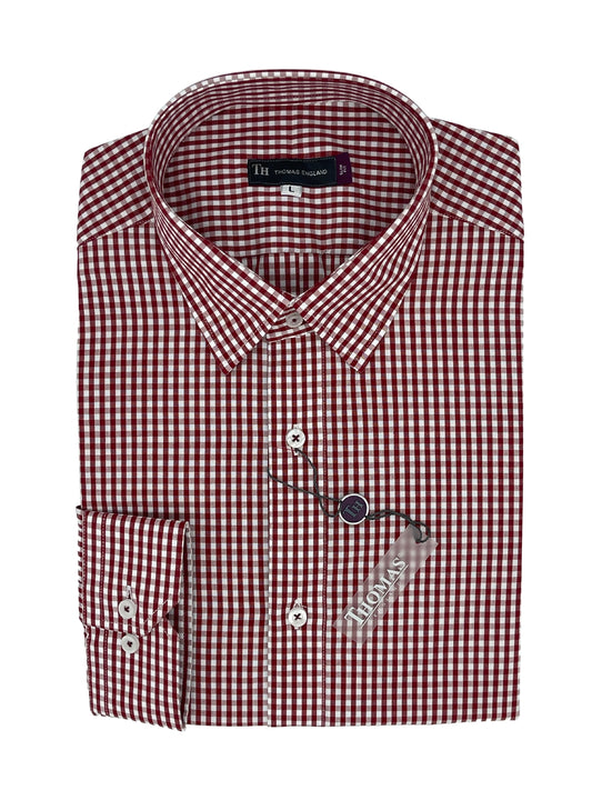 Camisa City Casual Regular Fit Rojo Cuadros