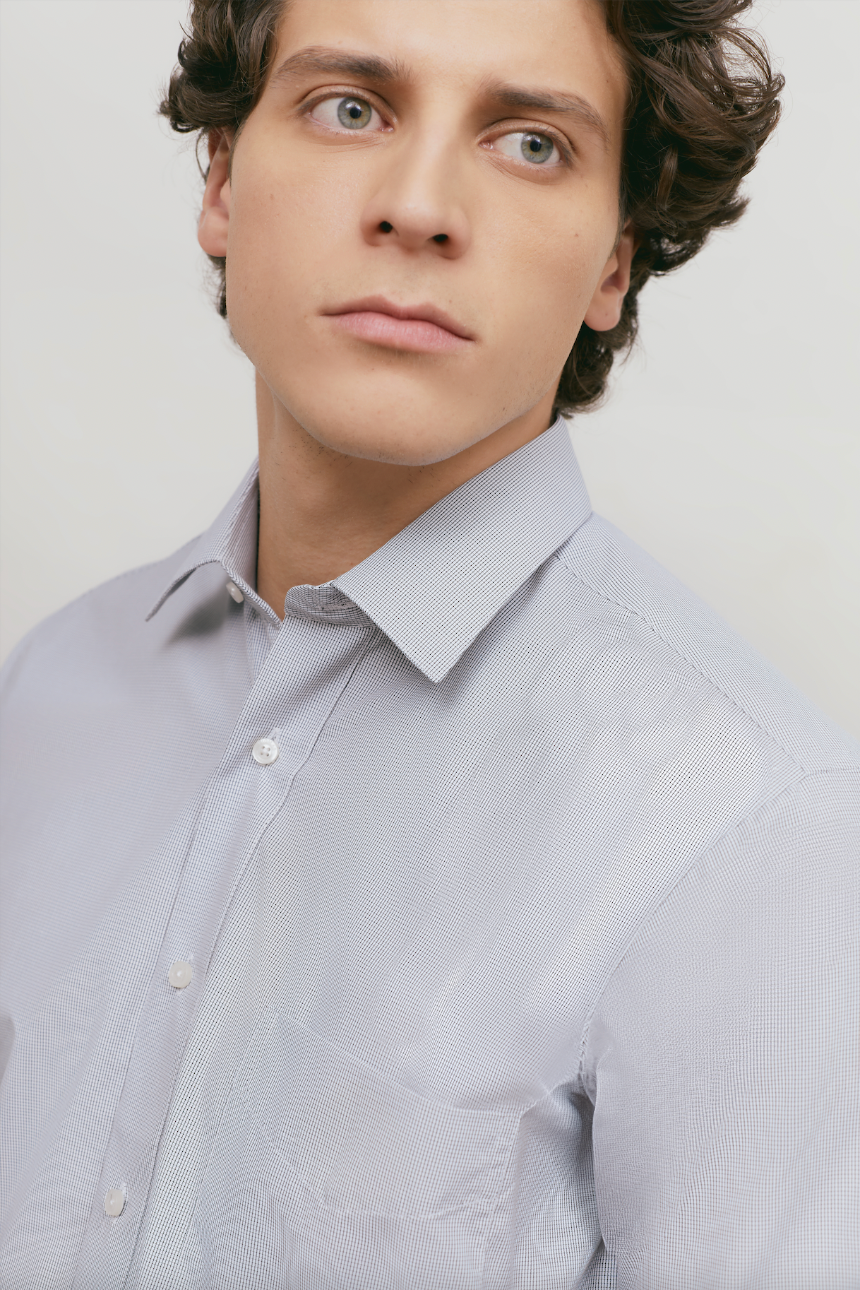 Camisa Business Regular Fit Gris Textura