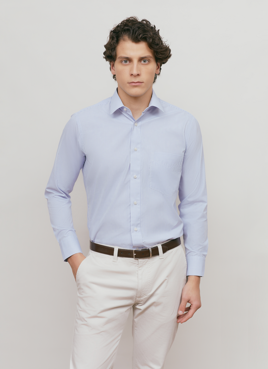 Camisa Business Regular Fit Azul Celeste