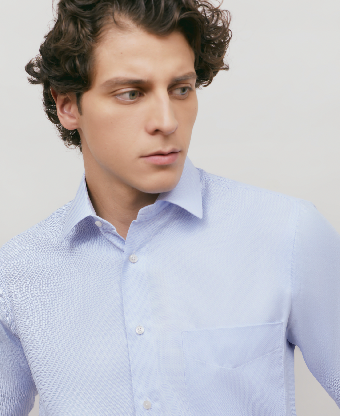 Camisa Business Regular Fit Azul Textura
