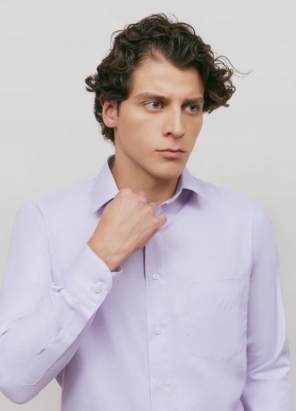 Camisa Business Regular Fit Lila Textura