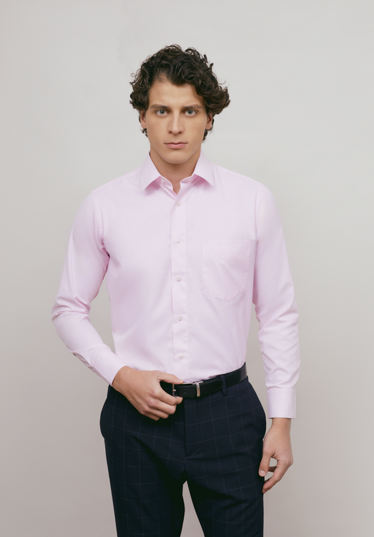 Camisa Business Regular Fit Rosa