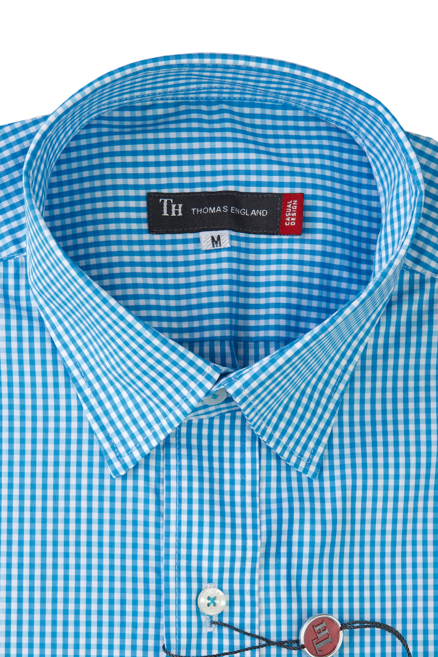 Camisa City Casual Regular Fit Turquesa Cuadros
